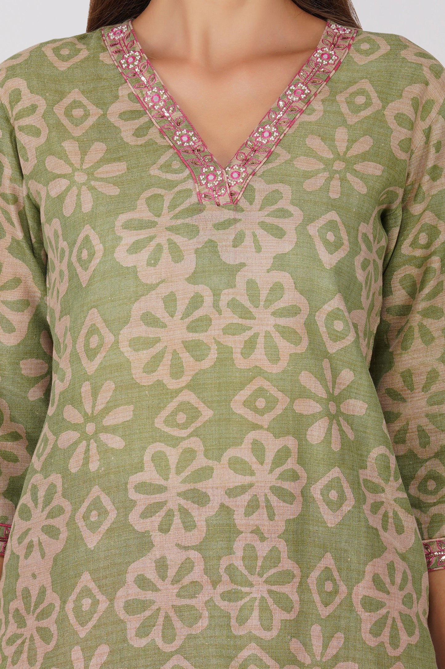 Green Jalaj Kurta