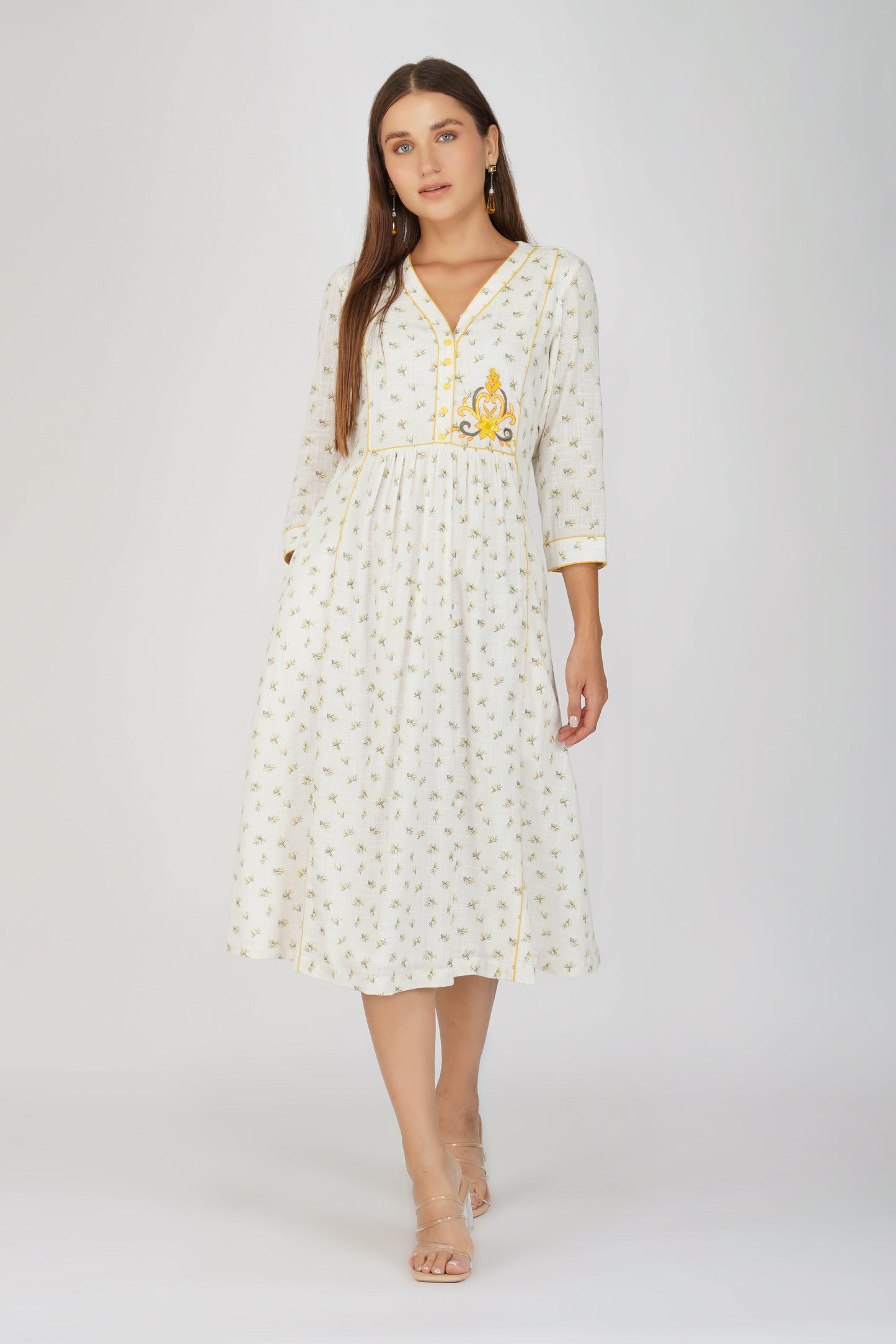 White Sunflower Dress