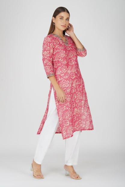 Pink Jalaj Kurta